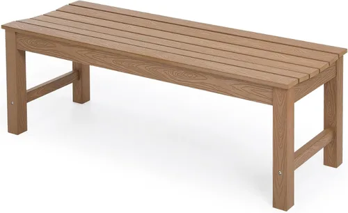 Miniatura 18 de Stoog Banco de Exterior para 2 Personas para Todo Clima, Capacidad de 800 libras Banco de Jardín de Plástico HIPS para Patio, Patio Trasero, Porche