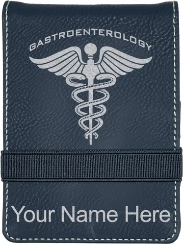 Miniatura 12 de LaserGram Mini Padfolio con bloc de notas y bolígrafo, gastroenterología, grabado personalizado incluido (rosa)