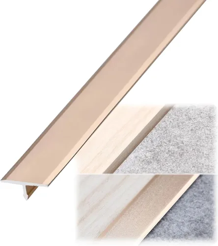 Miniatura 22 de Tira de transición de suelo de aluminio con moldura en T, para garaje, laminado a vinilo, tira de umbral de borde de puerta, para porche, entrada