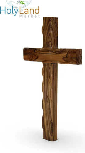 Miniatura 2 de Cruz de madera de olivo de Belén con un certificado y una tarjeta con una Oración al Señor