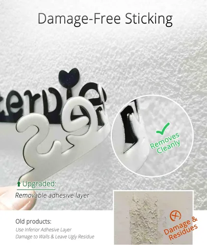 Miniatura 3 de DecorSmart Marco de fotos de árbol familiar de amor, collage extraíble 3D DIY acrílico decoración de pared pegatinas con cita inspiradora para sala