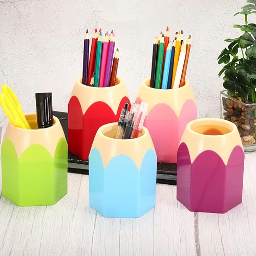 Miniatura 5 de PATIKIL Portalápices, paquete de 3 soportes para bolígrafos para escritorio, bonito soporte de plástico para lápices, organizador de tazas