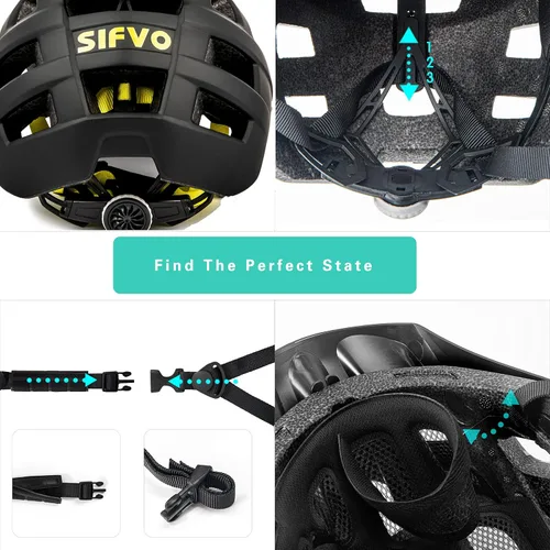 Miniatura 6 de SIFVO - Casco de bicicleta para niños, casco de bicicleta para niños y niñas de 8 años en adelante, con visera fresca, casco de bicicleta