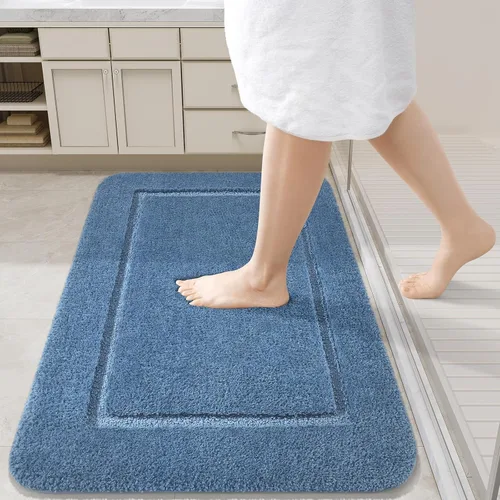 Miniatura 34 de LOCHAS Alfombras de baño, alfombra larga de baño de 24" x 60", alfombra antideslizante lavable para baño, alfombra suave y gruesa absorbente