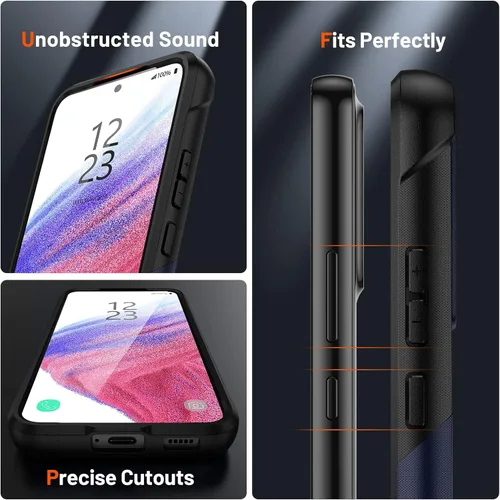 Miniatura 100 de Jeylly Compatible con Samsung Galaxy A22 5G Funda, Funda Samsung A22 5G con 2pcs protectores de pantalla de vidrio templado