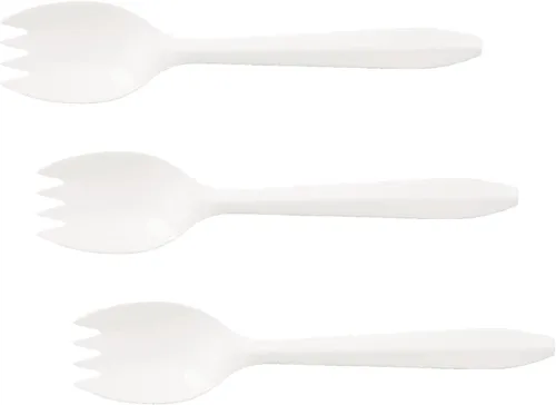 Miniatura 4 de Boardwalk SPORK - Cubertería de polipropileno de peso medio, tenedor, color blanco (caja de 1000)