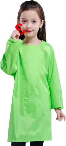 Miniatura 7 de Delantal de pintura para niños, impermeable, para niñas y niños de 2 a 12 años Azul
