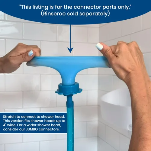 Miniatura 2 de Rinseroo Conectores de manguera de ducha de repuesto (paquete de 3) para manguera de agua de mano sin cordones, adaptador de grifo para ducha