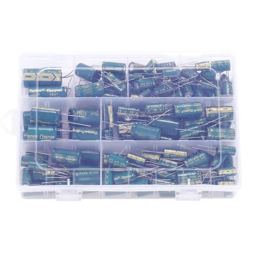Miniatura 5 de Kit de 135 piezas de condensadores electrolíticos de aluminio de 19 valores de alta frecuencia 470uF－10000uF 6.3V 16V 25V 35V 50V con caja