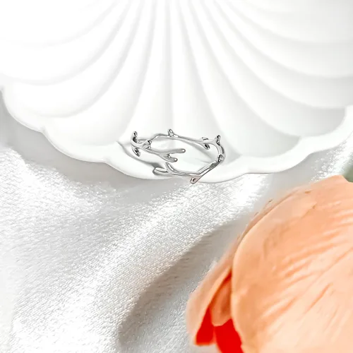 Miniatura 84 de Anillo de plata de ley 925, minimalista, ajustable, hecho a mano, para mujeres y niñas