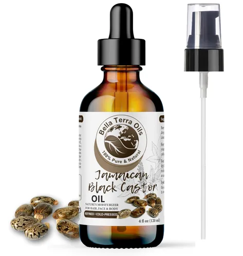 Miniatura 9 de Bella Terra Oils Aceite de ricino negro puro para cabello y piel – 1 galón, fortificante e hidratante, brillo, hidrata