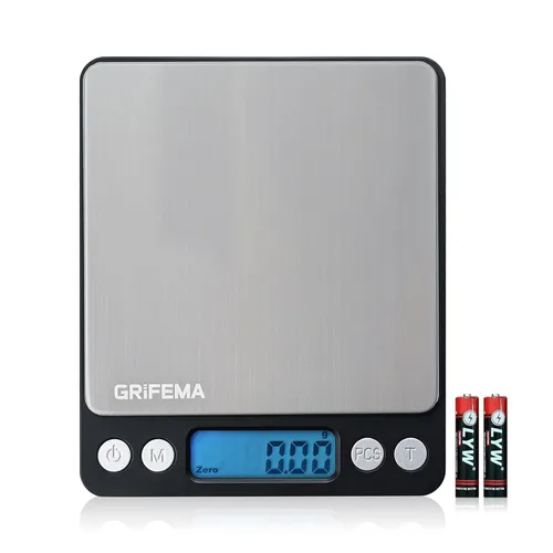 GRIFEMA GA2003 - Báscula digital de bolsillo (17.64 oz/0.00 oz), báscula digital de cocina, básculas de joyería de alta precisión con pantalla LCD
