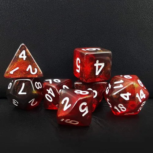 Miniatura 10 de Bescon - Juego de 7 dados poliédricos de piedra lunar