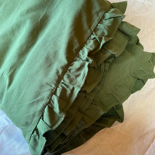 Miniatura 6 de Green Hemp Duvet Cover with Ruffles 1pc - only Duvet Cover (US Double 80x80")