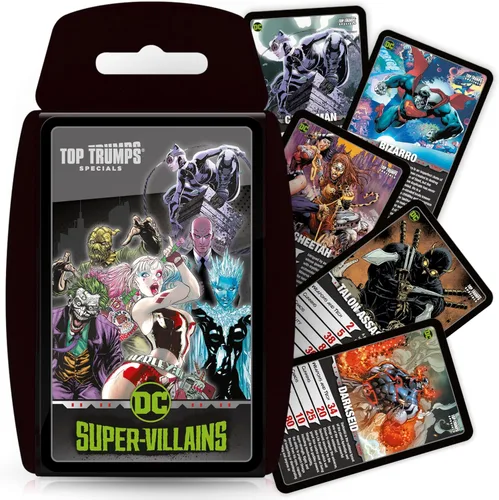 Top Trumps Juego de cartas DC Super Villains - Juegos familiares para niños y adultos - Juegos de aprendizaje - Juegos de cartas para niños para 2