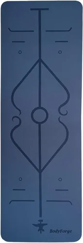 Miniatura 9 de BodyForge - Tapete de yoga grueso de 0.315 pulgadas, elastómero termoplástico, ecológico, con marcas de alineación, antideslizante, extra gruesa