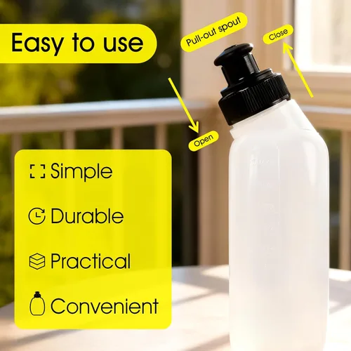 Miniatura 3 de Paquete de 2 botellas de agua para bicicleta sin BPA de 10 onzas y botella de agua para correr, para cinturón de hidratación, botella de agua