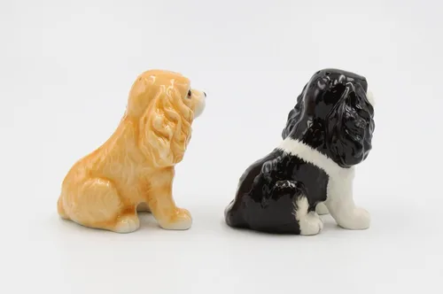 Miniatura 3 de Juego de salero y pimentero de porcelana fina Cocker Spaniel Lovers Dog - Juego de salero y pimentero, 3-1/4 pulgadas de largo