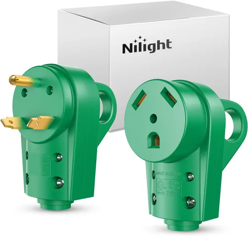 Miniatura 23 de Nilight Enchufe de repuesto para autocaravana de 50 amperios, 125/250 voltios, macho con mango ETL listado NEMA 14-50P para caravana, autocaravana