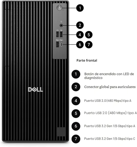 Miniatura 4 de Dell Pro Tower - Escritorio empresarial Intel Core i5-14500 vPro de 14ª generación (14 núcleos/20T), 8 GB DDR5 RAM, SSD PCIe de 512 GB, Intel UHD