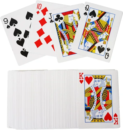 Miniatura 3 de Yuanhe Cartas de Juego Jumbo Grandes - Baraja Gigante de Cartas de Gran Tamaño Baraja Completa Póquer Enorme para Decoraciones de Fiestas de Casino