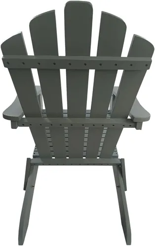 Miniatura 7 de Foldable Wooden Adirondack Chair for Outdoor and Indoor Use, Comfortable Lounge Design with Wide Seat and Armrests, Oak Finish (Grey + Solid Wood)