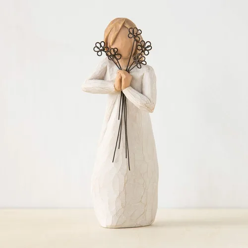 Miniatura 5 de Willow Tree Friendship, figura esculpida pintada a mano