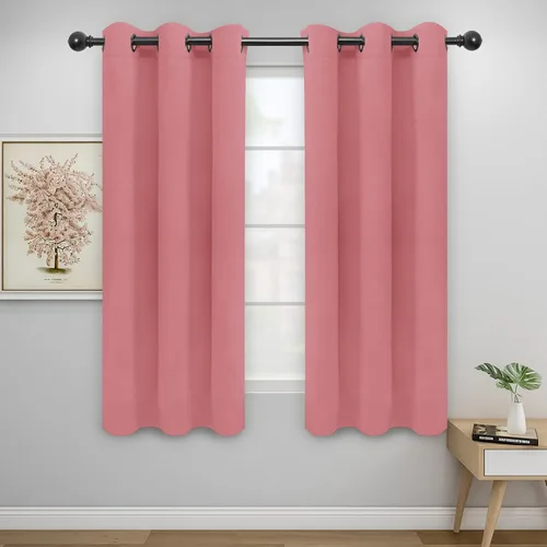 Miniatura 24 de Easy-Going - Cortinas opacas para dormitorio, aislamiento térmico sólido con ojales, cortinas de ventana para reducción de ruido, cortinas