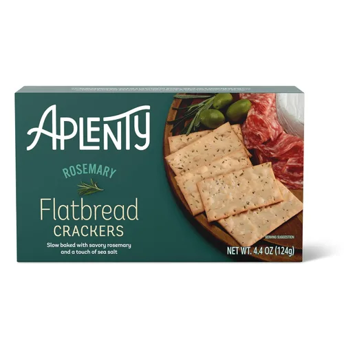Miniatura 10 de Aplenty, Galletas de pan plano de aceite de oliva y sal marina, 4.4 onzas (paquete de 2)
