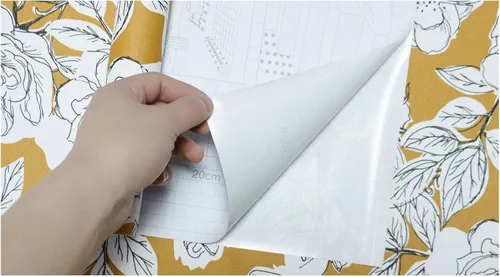 Miniatura 8 de HAOKHOME Papel Tapiz Floral de Despegar y Pegar Boho Extraíble de Vinilo Amarillo/Negro/Blanco para Pared Adhesiva Decorativa para Hogar y Baño