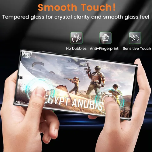 Miniatura 7 de Lesakit Paquete de 2 protectores de pantalla de privacidad para Samsung Galaxy S22 Ultra de 6.8 pulgadas, protector de pantalla flexible de TPU