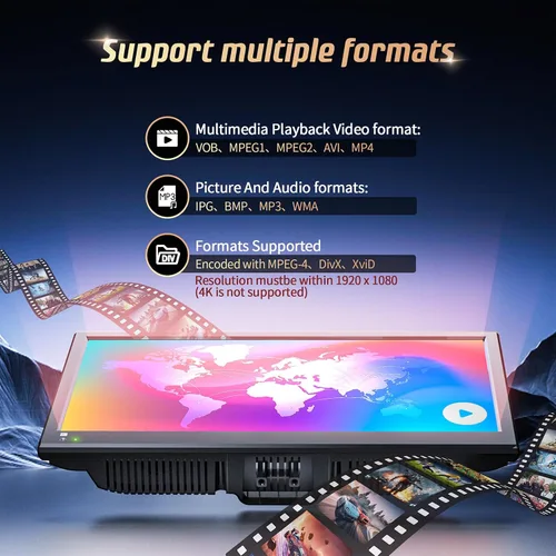 Miniatura 3 de Desobry Televisor de 16 pulgadas con reproductor de DVD integrado 1080P LCD TV reproductor de DVD combinado con monitor USB HDMI para el hogar