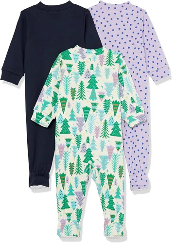 Miniatura 2 de Tienda Essentials Pijama unisex de algodón con pies ajustados para niños pequeños y bebés, paquete múltiple