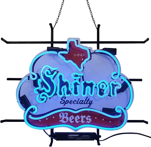 Letreros de neón para bar, bar, club, dormitorio, cafetería, tienda, compatible con Shiner Beer Glass Neon Sign para oficina, hotel, pub, cafetería,