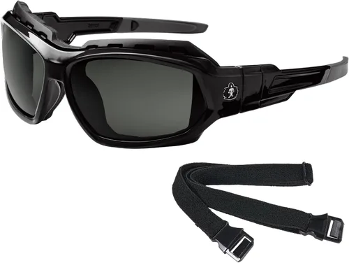 Miniatura 9 de Ergodyne Skullerz LOKI - Spogles de seguridad convertibles, incluye junta de espuma y correa para convertir en gafas, ANSI z87.1