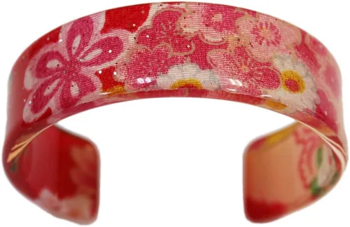 N&N Find Japan Pulsera japonesa Kyoto Chirimen (rojorosa), Acrílico