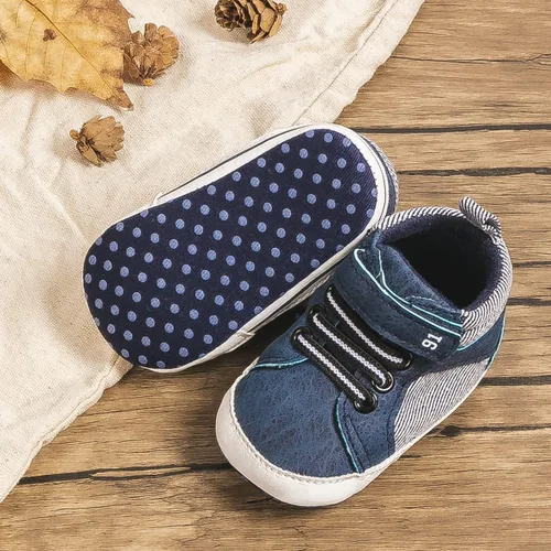 Miniatura 6 de Meckior Zapatos deportivos de tobillo para bebés y niñas pequeños, suela antideslizante suave, piel sintética, mocasines para bebés recién nacidos