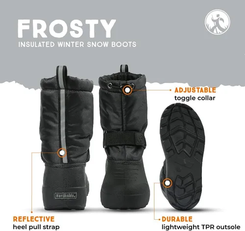 Miniatura 6 de Northside - Botas de nieve con aislamiento para niños pequeños y niños grandes