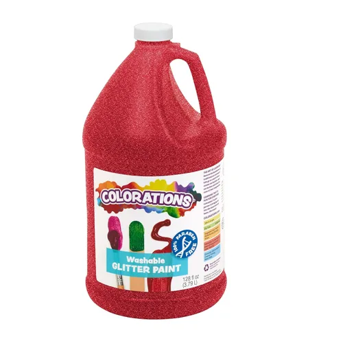 Miniatura 10 de Colorations Pinturas con purpurina lavables sin parabenos para niños, juego de 11, 16 onzas cada una, no tóxicas y fabricadas en los Estados Unidos.