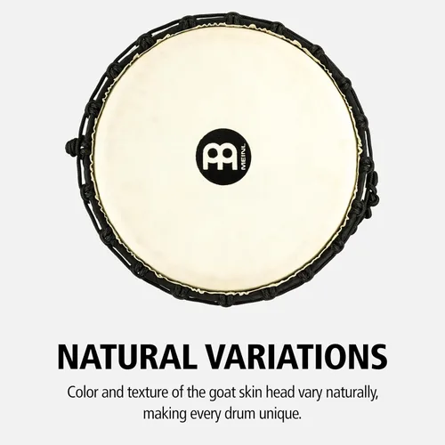 Miniatura 7 de Meinl Percussion Djembe - Tambor africano para adultos, no fabricado en China, madera de caoba/cabeza natural, 12 x 24 pulgadas