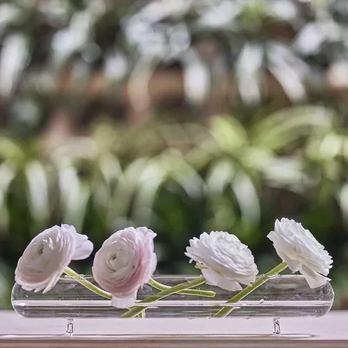 Miniatura 6 de Chive Florero de flores "Hudson Flute" con múltiples cámaras, bonitos y hermosos jarrones de vidrio para flores y plantas de interior, grande