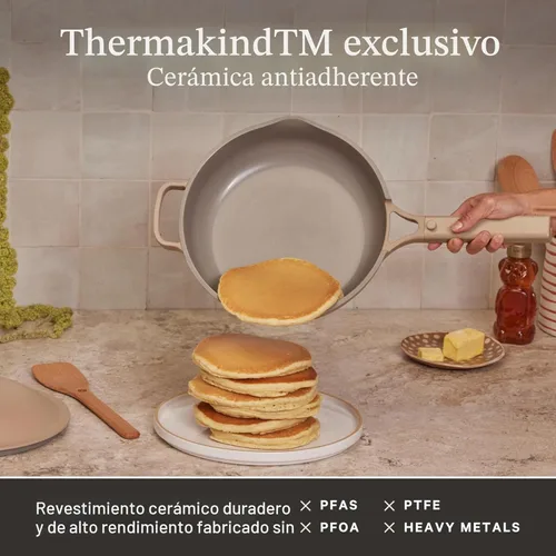 Miniatura 4 de Our Place Always Pan 2.0 - Sartén de cerámica antiadherentes sin toxinas de 10.5 pulgadas, sartén versátil, sartén, mango de acero inoxidable, apto