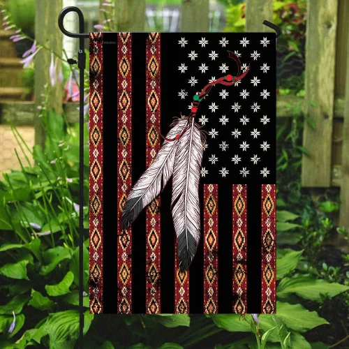 Miniatura 7 de FLAGWIX Banderas – Bandera del orgullo nativo americano THH2489F, bandera de casa (29.5 x 39.5 pulgadas) – Banderas de jardín de casa de Estados