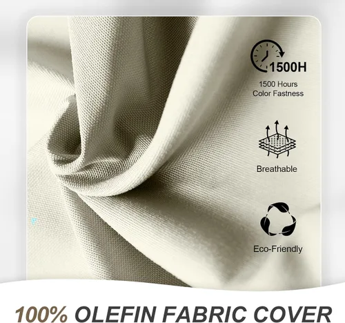 Miniatura 6 de BPS Cojín para silla mecedora de 20 x 20 pulgadas, resistente a la decoloración y al agua, cojines para sillas de patio con funda extraíble