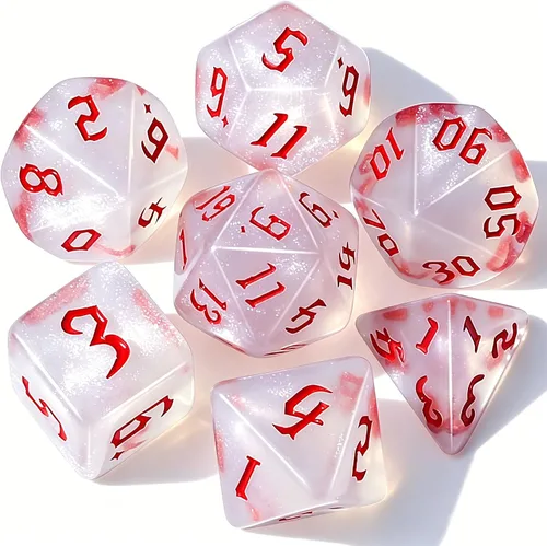 Miniatura 22 de CiaraQ DND Juego de Dados Poliédricos para Dungeons and Dragons RPG MTG Juegos de Mesa de Rol - con 1 Bolsa de Dados (Aguamarina + Brillantina)