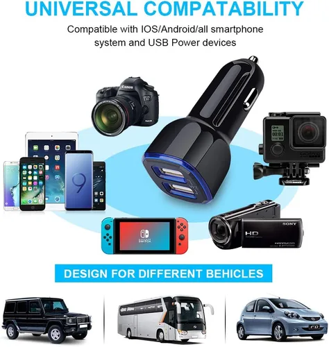 Miniatura 6 de Adaptador de cargador de coche para Samsung Galaxy A17 A16 A15 5G A14 A13 A36 A56 A55 A54 A53 A20 A21 A10E A01 A50 A11 A9 A51 A71 A32 S26 S25 S24 S