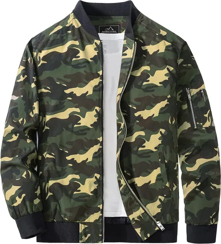 Miniatura 15 de MAGCOMSEN Chaqueta para hombre, ligera, cortavientos, chaqueta bomber resistente al viento, chaqueta casual con cremallera, abrigos ropa exterior