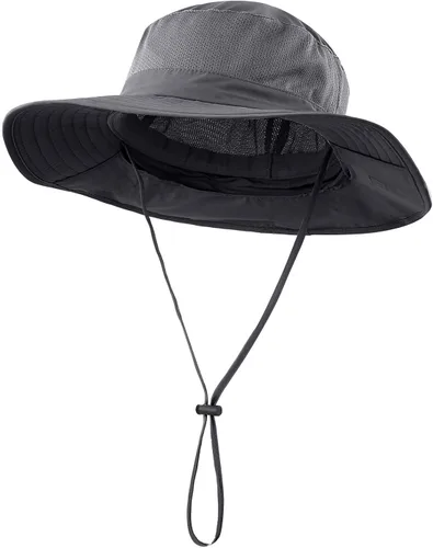 Miniatura 2 de Home Prefer Sombrero de malla para exteriores UPF50+ Sombrero de pesca de ala ancha con solapa para el cuello