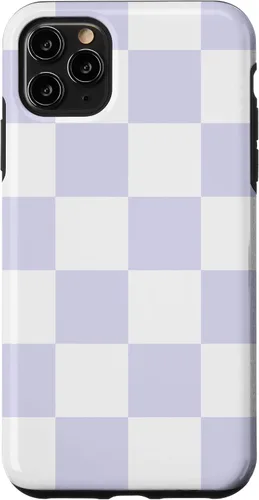 Miniatura 13 de Cute Pastel Lavender Off White Checker Pattern Design Case for iPhone 17