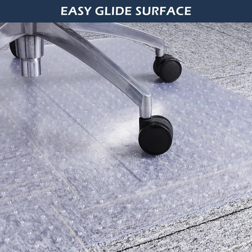 Miniatura 6 de SALLOUS Tapete para silla para alfombra, 36 x 48 pulgadas, tapete resistente para silla de oficina con labio, tapete para silla